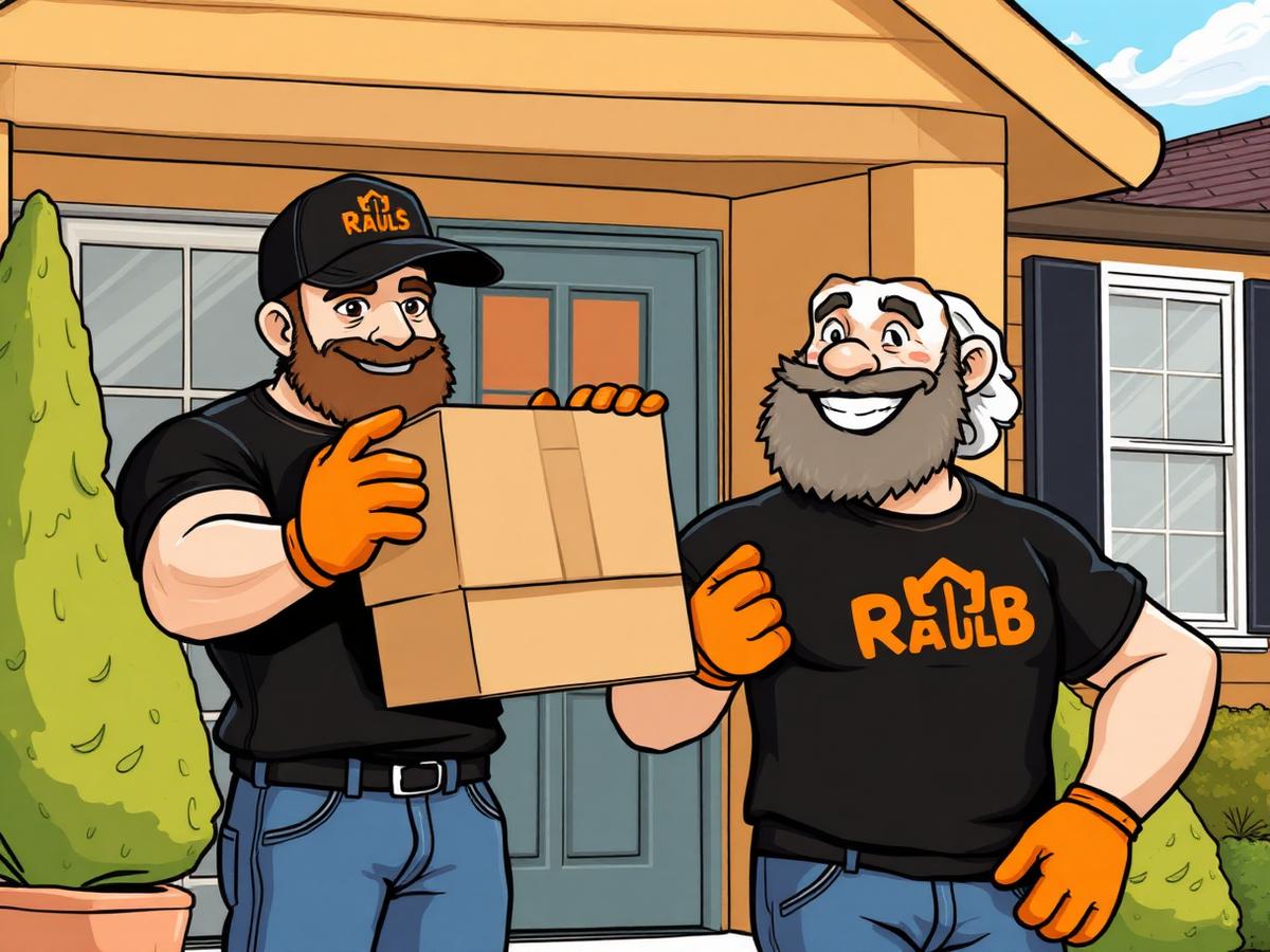 Rob helping an elderly homeowner